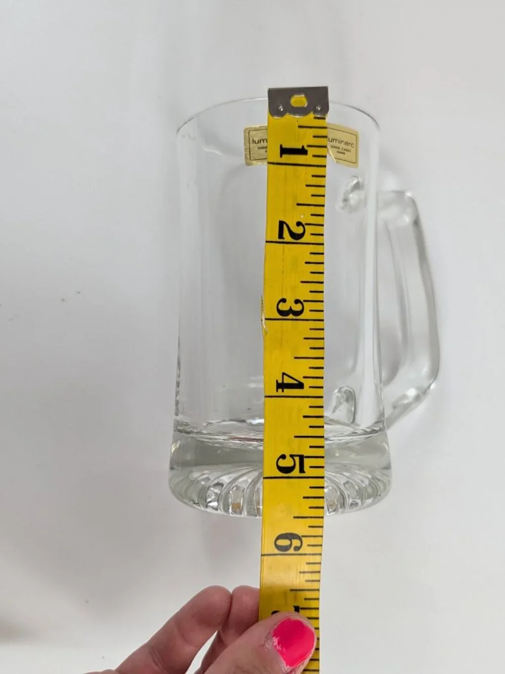 Vintage Luminarc Clear Glass Beer Mug